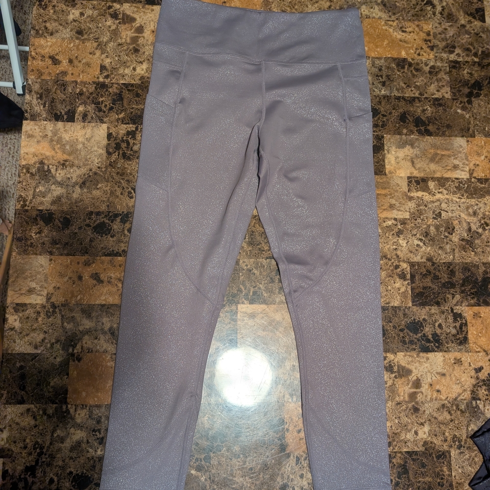 Gray High-Waisted Leggings